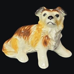 1970's Vintage Goebel Porcelain Collie Puppy Dog Figurine - Goebel West Germany